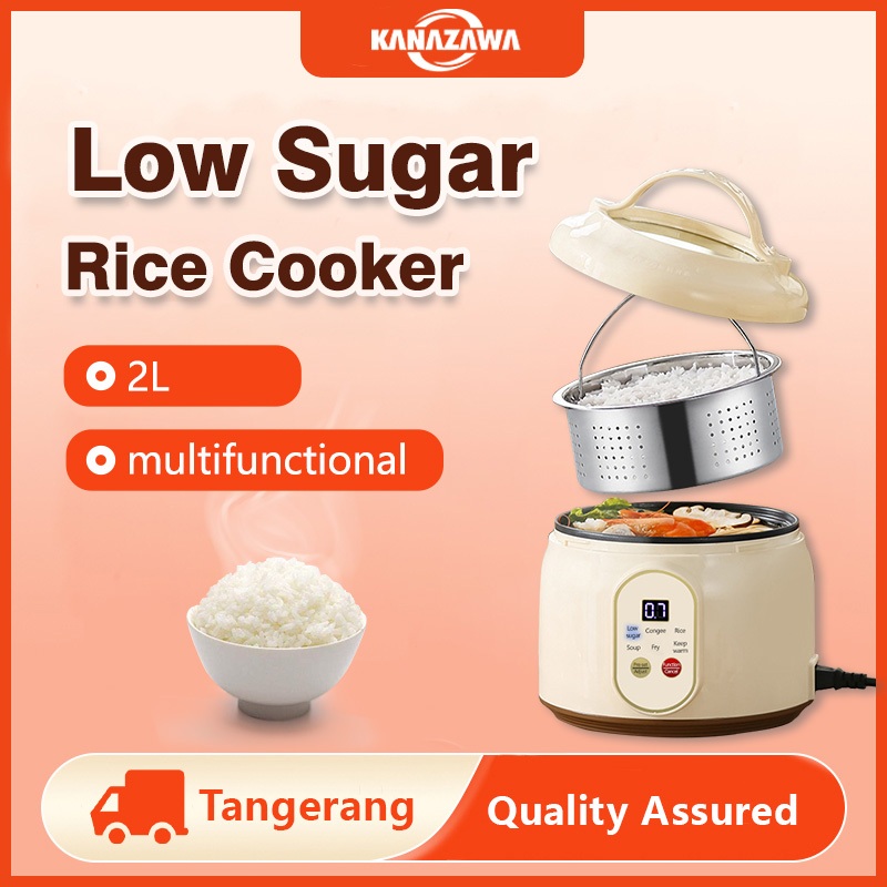 KANAZAWA Rice Cooker Mini Penanak nasi multifungsi penanak nasi rendah gula 1-2 0rang