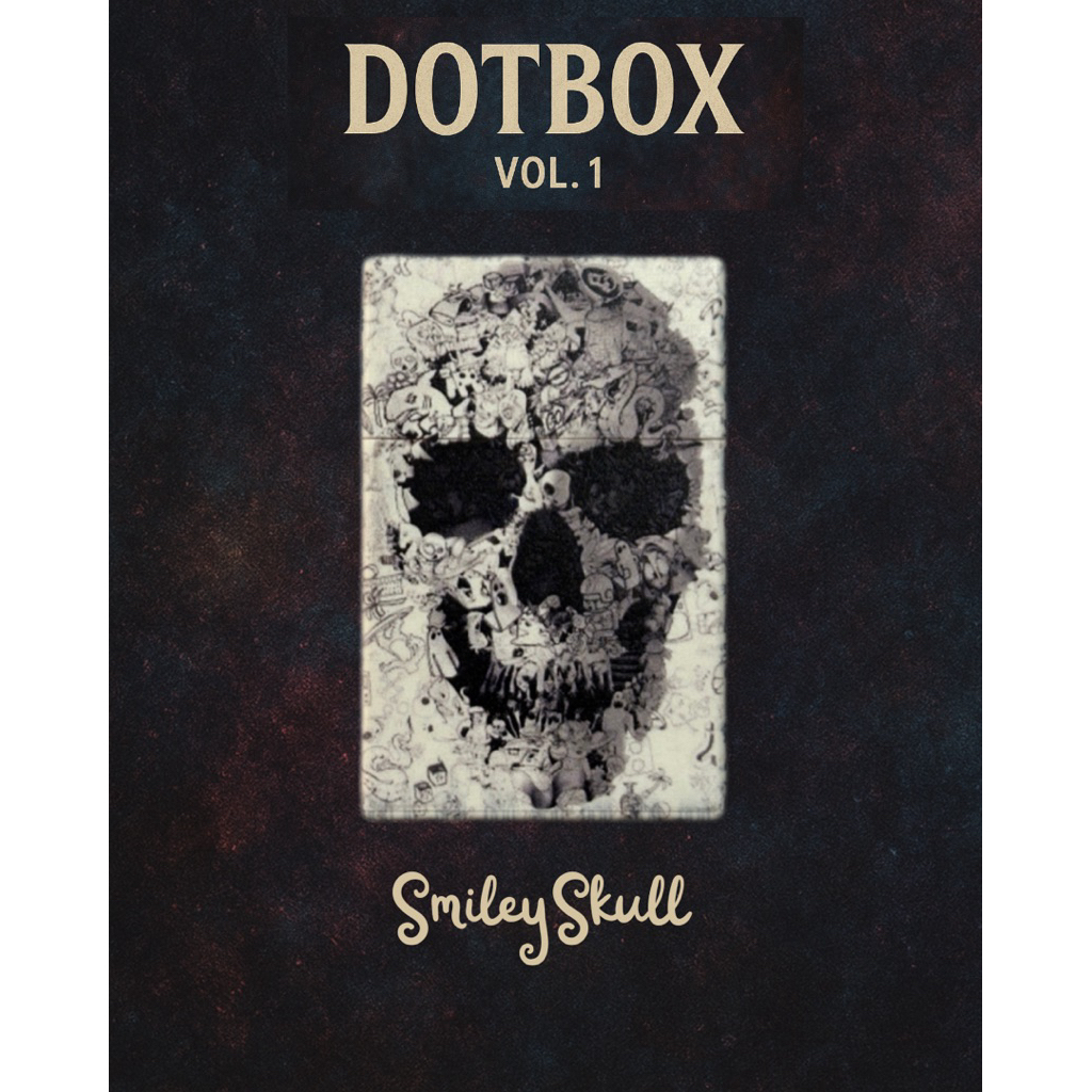 Dotbox smiley skull /kotak penyimpanan serbaguna/storage mini/kotak aksesoris/photo card box / kotak