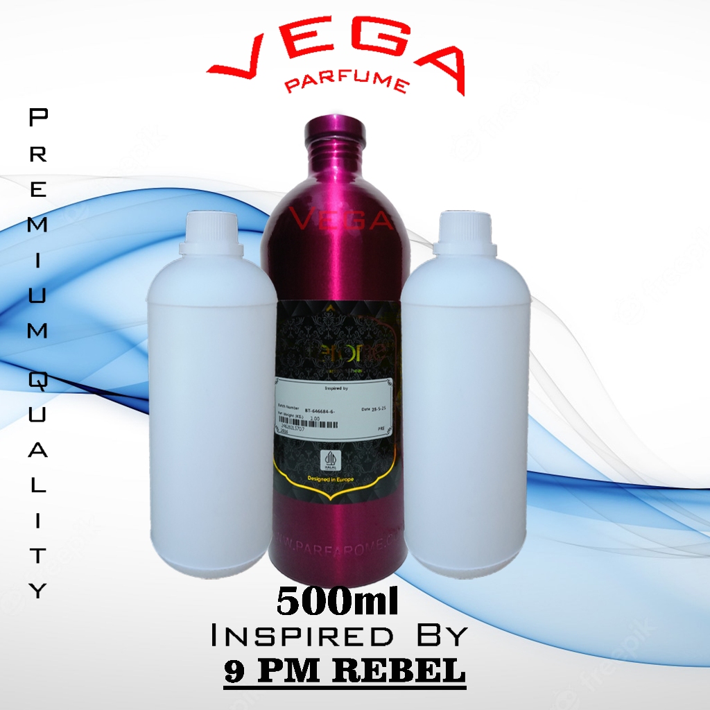 AFNAN 9PM REBEL PARFAROME PREMIUM 500ML REPACK MURNI BIBIT