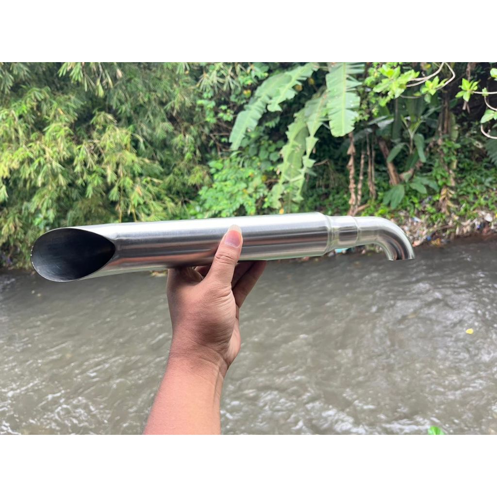 knalpot custom street cub runcing lbow