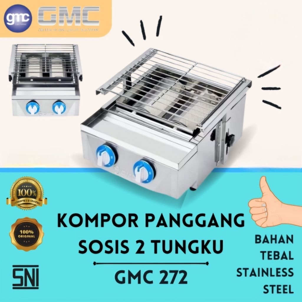 GMC Kompor Gas Pemanggang / Kompor Grill BBQ Sosis / Grill Gas Stove 272 / 273 / 274