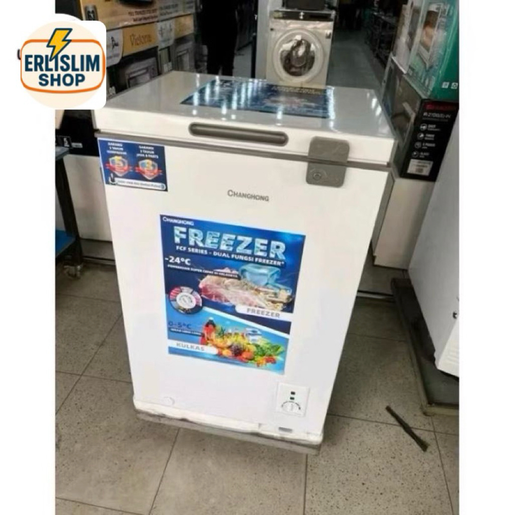 CHEST FREEZER CHANGHONG FCF 136DW - BOX FREEZER CHANGHONG 100 LITER - BOX DAGING FREEZER CHANGHONG -