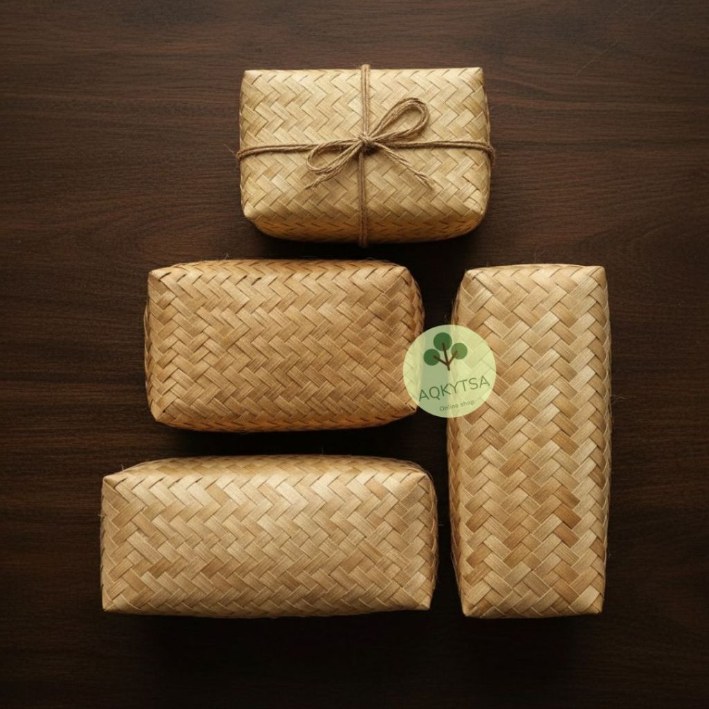 Besek Bambu Persegi Panjang dari Anyaman Bambu untuk Hantaran dll
