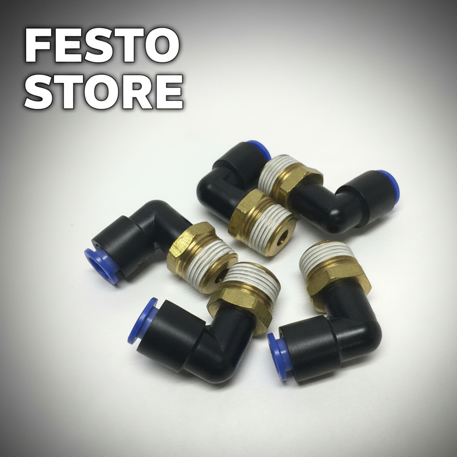 FITTING PNEUMATIC ELBOW NEPEL PNEUMATIC L 1/8 SELANG 8MM PL 8-01