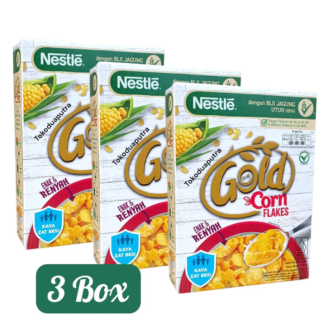 Nestle Corn Flakes 150 Gr X 3 Box / Gold Corn Flakes / Corn flakes 150 Gr
