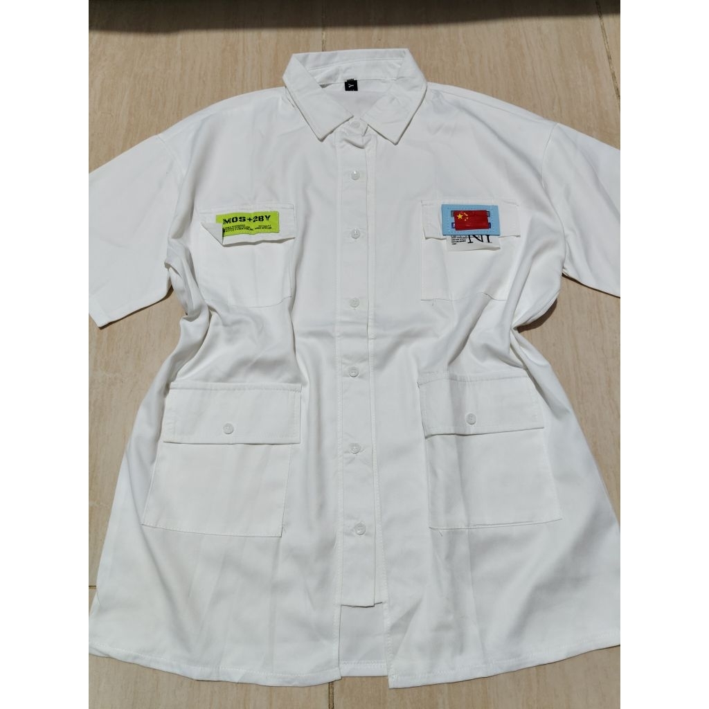 Kemeja Oversize Unisex / Kemeja Putih Oversize