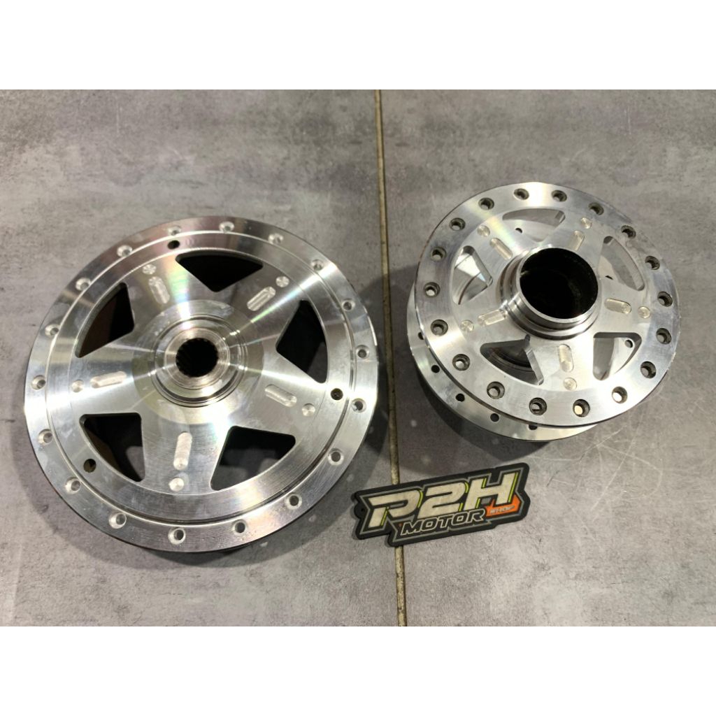 tromol set depan belakang bubut slim coak bahan original untuk mio sporty, mio soul, mio j, nouvo, f