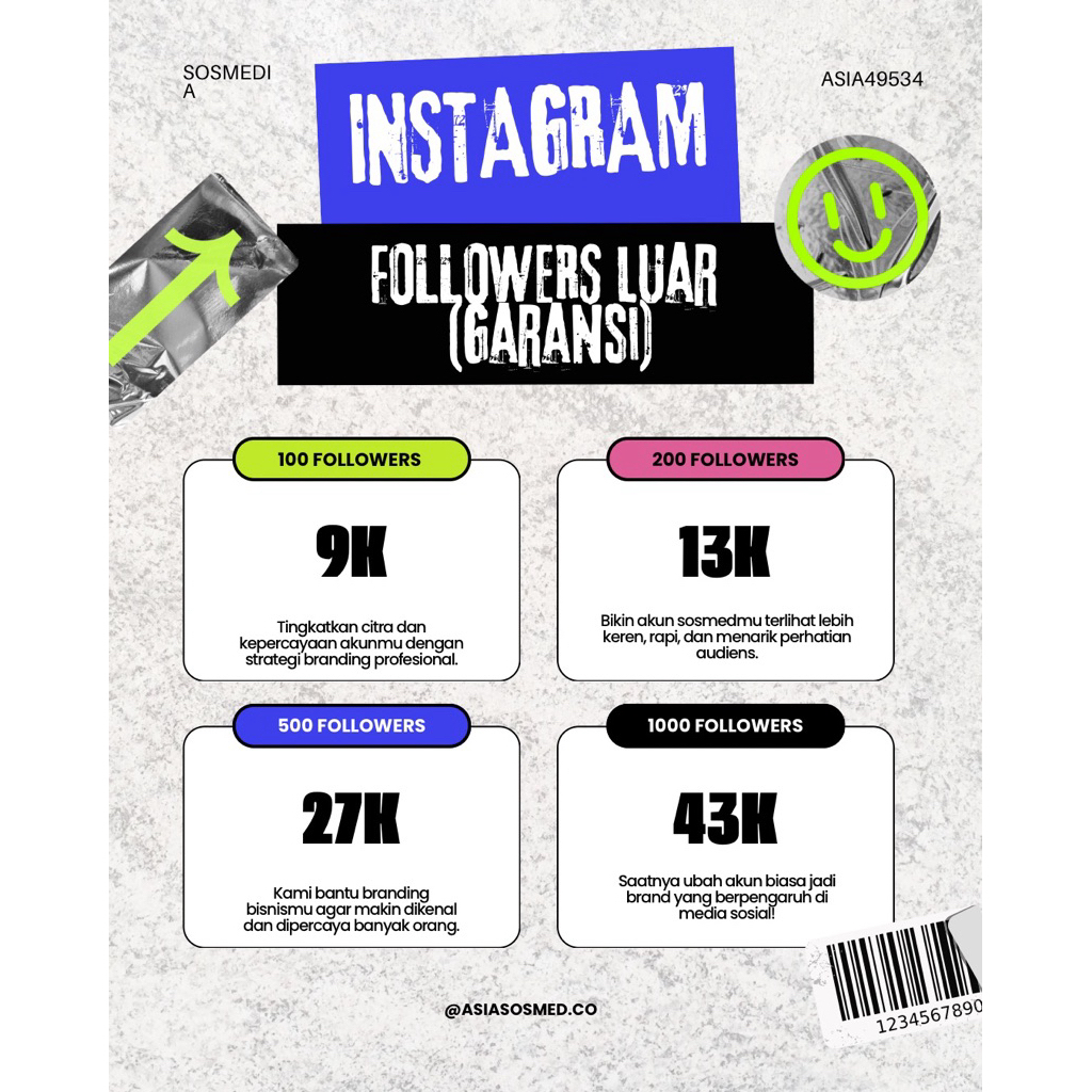 Followers Instagram Luar Refil No Drop Bergaransi Proses Cepat Dan Aman