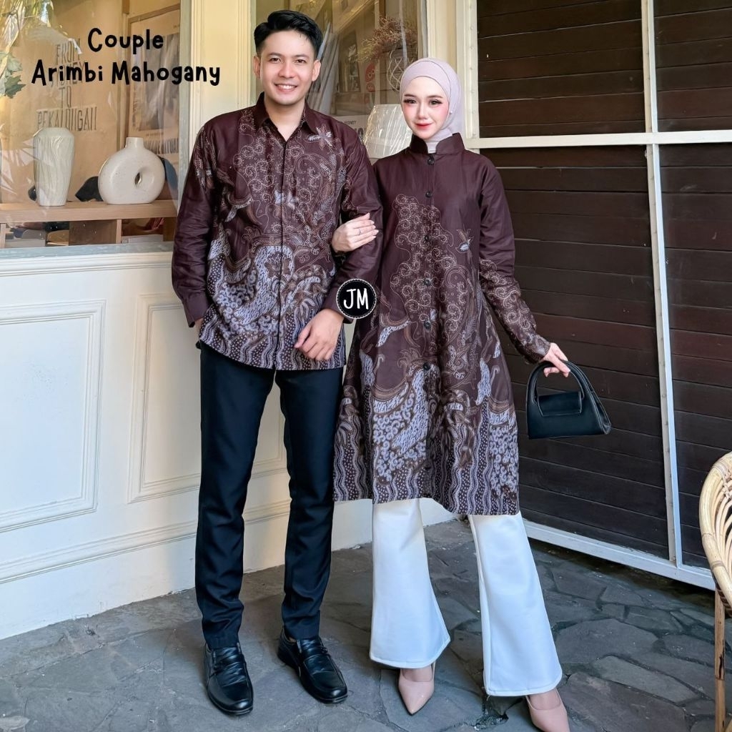 Baju Batik Couple Modern Atasan Baju Batik Pria Wanita Kantor