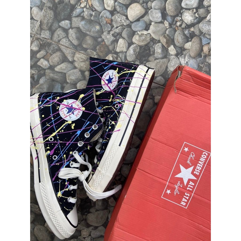 converse paint splatter sz 44