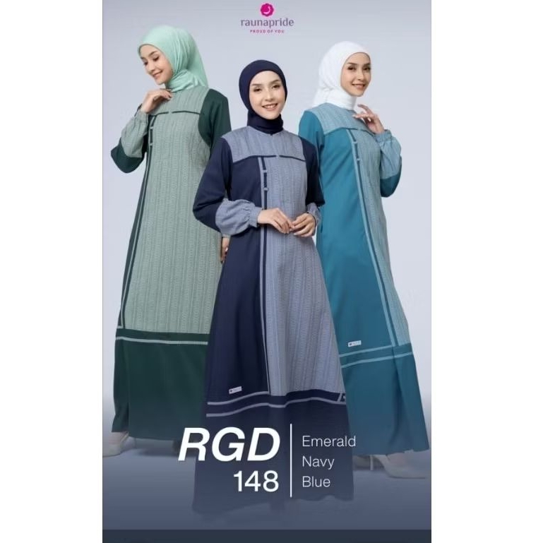 GAMIS TERBARU RAUNA RGD 148 BLUE EMERALD NAVY