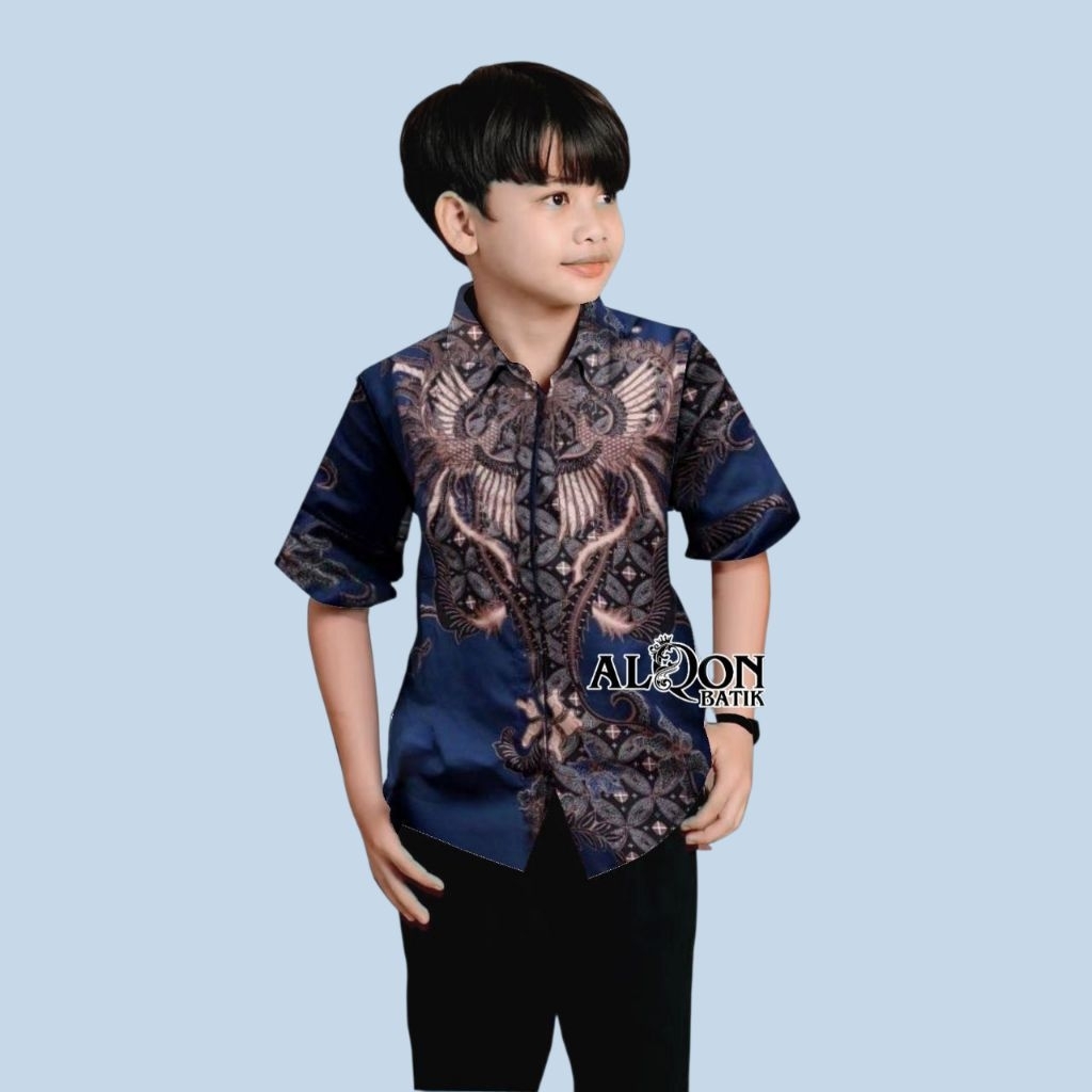 Kemeja Batik Anak Laki Laki Umur 2-12 Tahun Hem Batik Anak Laki Laki Lengan Pendek