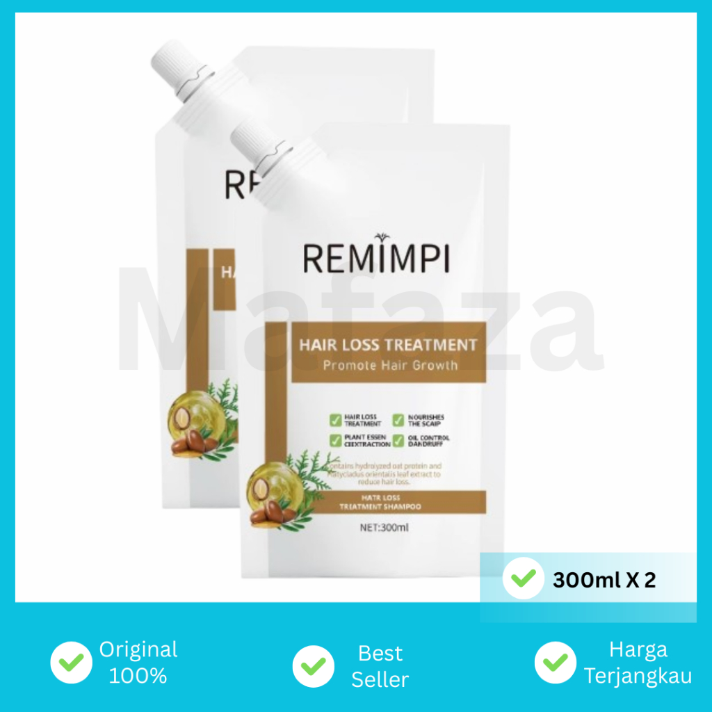 (PAKET HEMAT 2 PCS )REMIMPI OFFICIAL Shampo Anti Hair Fall Penumbuh Rambut Original