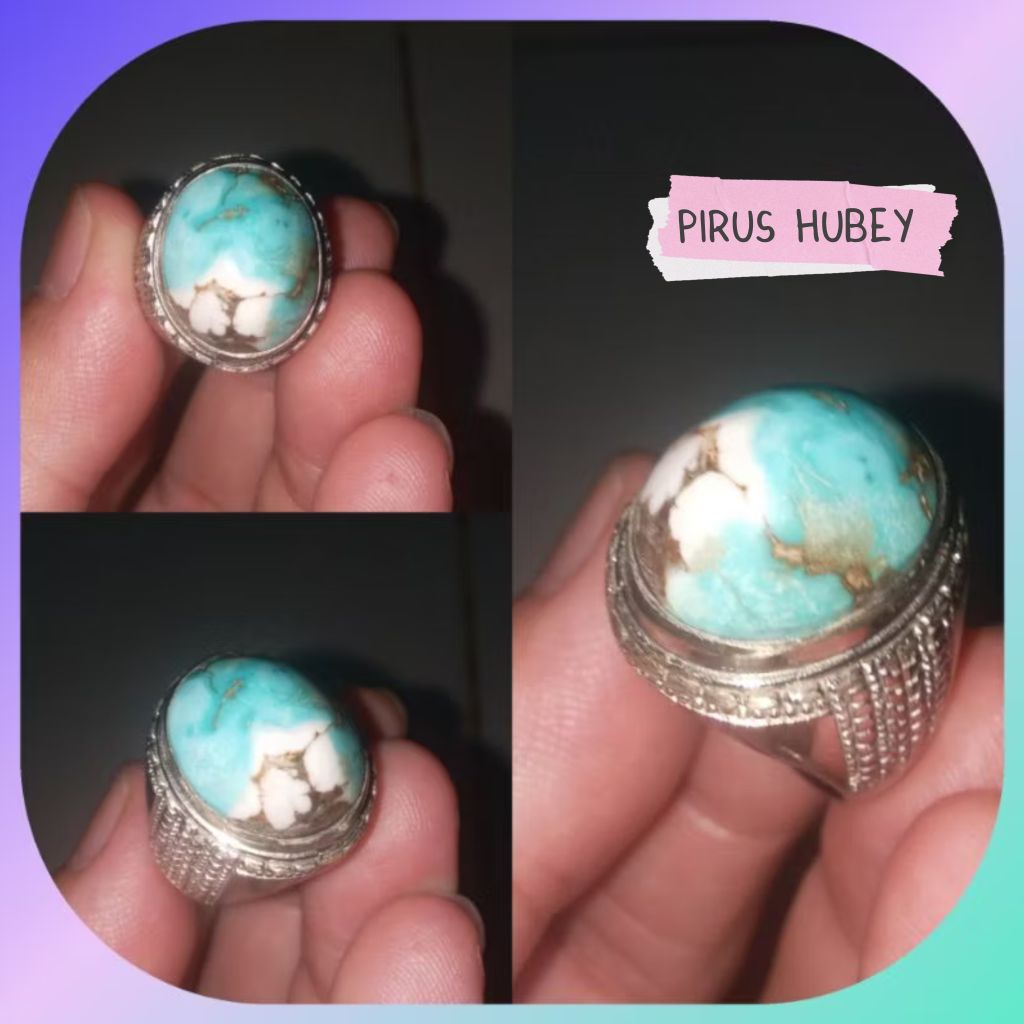 Cincin Batu Pirus Asli Natural