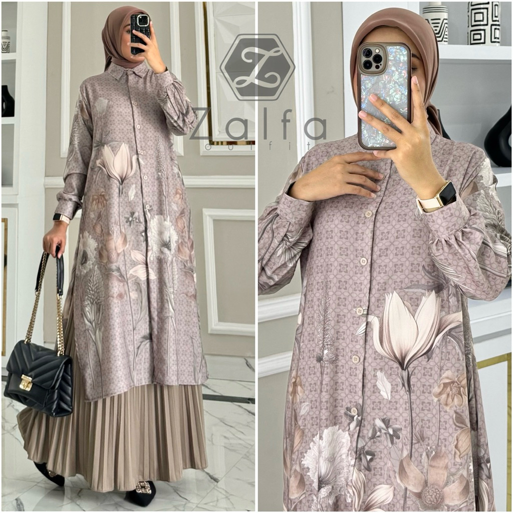 NEDILA long tunik PART-2 by ZALFA OUTFIT / Long tunik motif