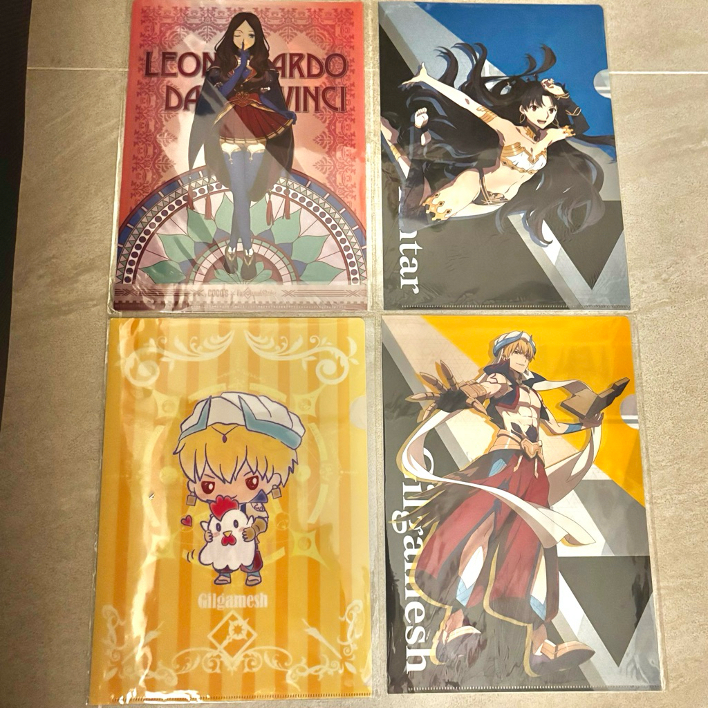 Fate Grand Order Clear File Folder Caster Gilgamesh, Ishtar, Leonardo Da Vinci