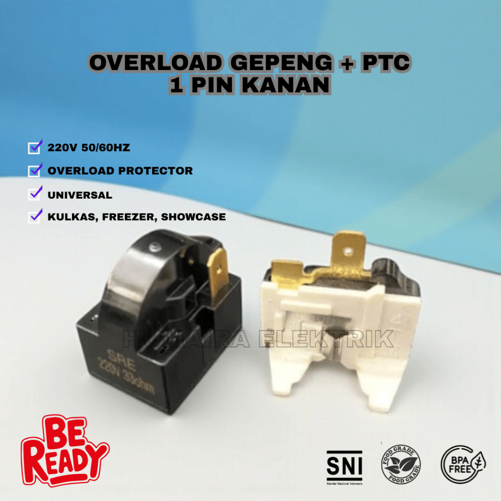 Relay PTC Overload Kulkas Polytron 1 Pintu – Sparepart Original