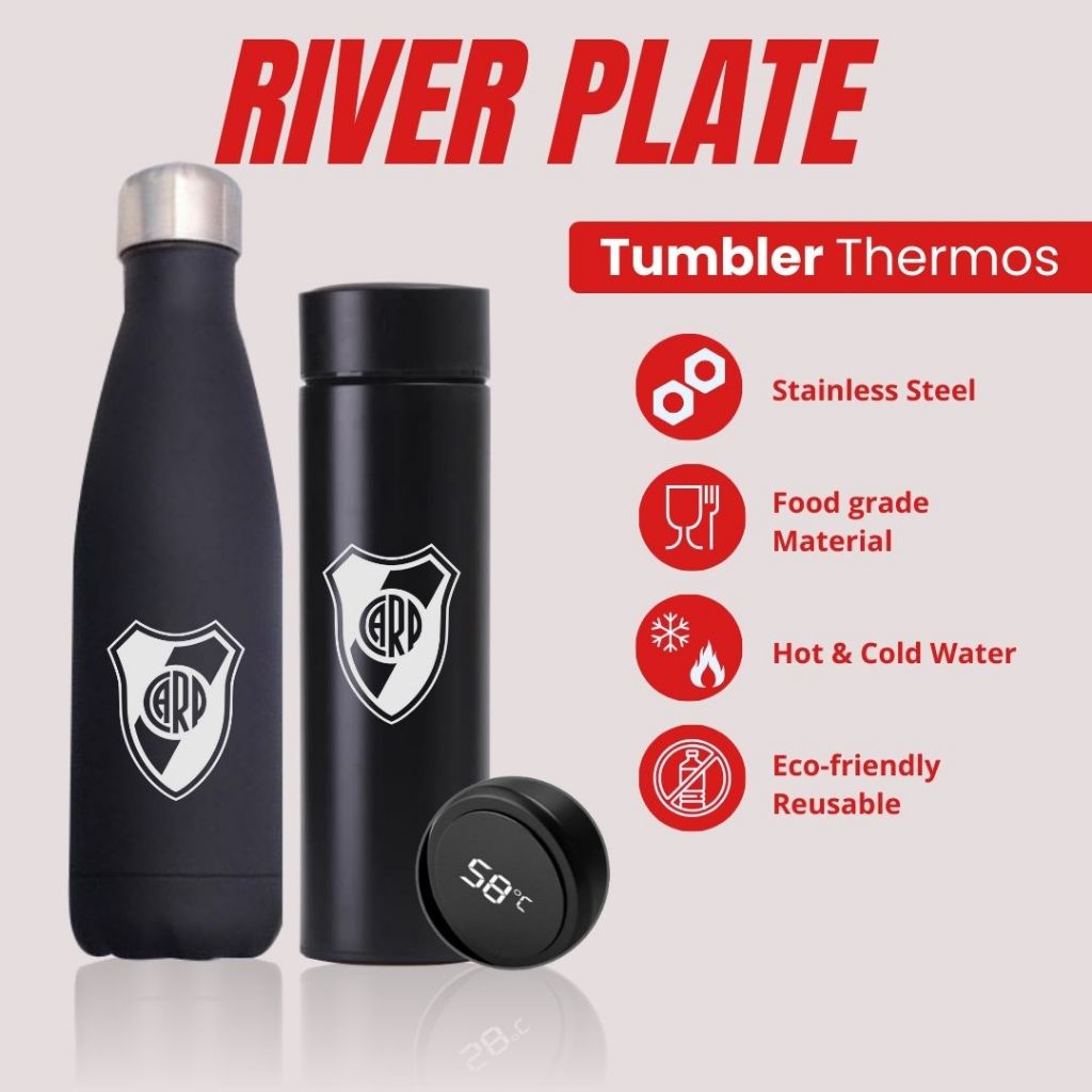 RIVER PLATE - TUMBLER TERMOS CUSTOM DESAIN LOGO RIVER PLATE