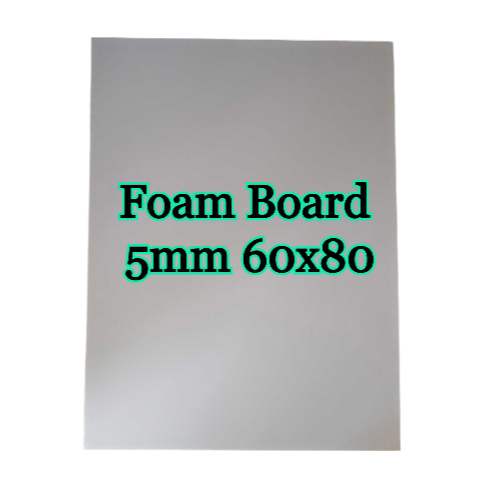 foam board 5mm putih 60x80 isi 2lbr
