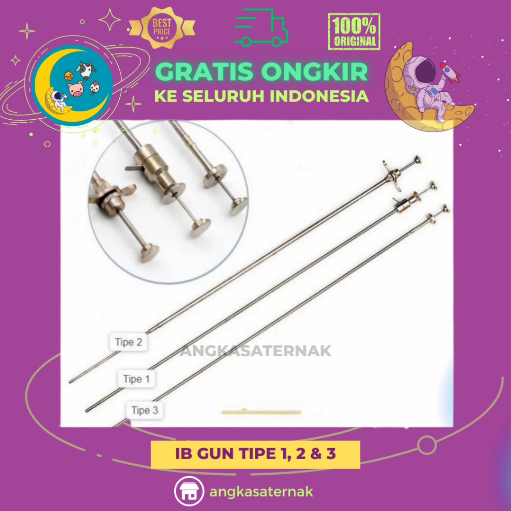 IB GUN TIPE 1 - IB GUN TIPE 2 - IB GUN TIPE 3 - GUN IB Alat Suntik Inseminasi Buatan Artificial Inse
