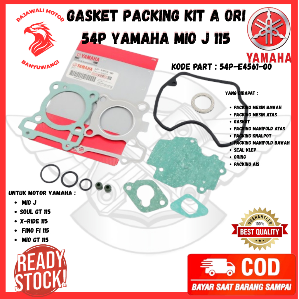 Top Set Paking Blok Seher sepeda motor Yamaha Mio J Ori - X-RIDE - Mio GT - 54P