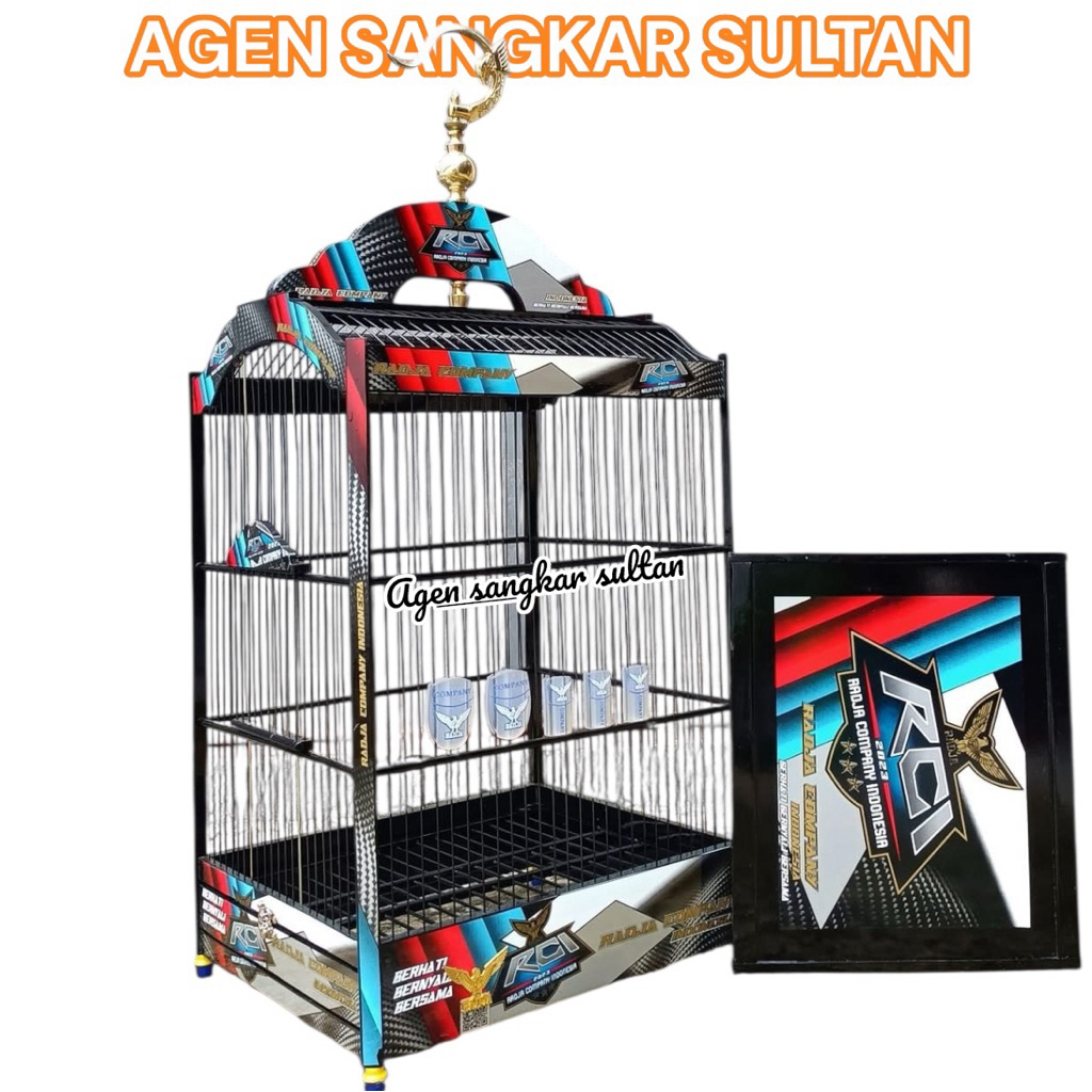 SANGKAR KANDANG KOTAK PREMIUM RADJA DECAL RCI