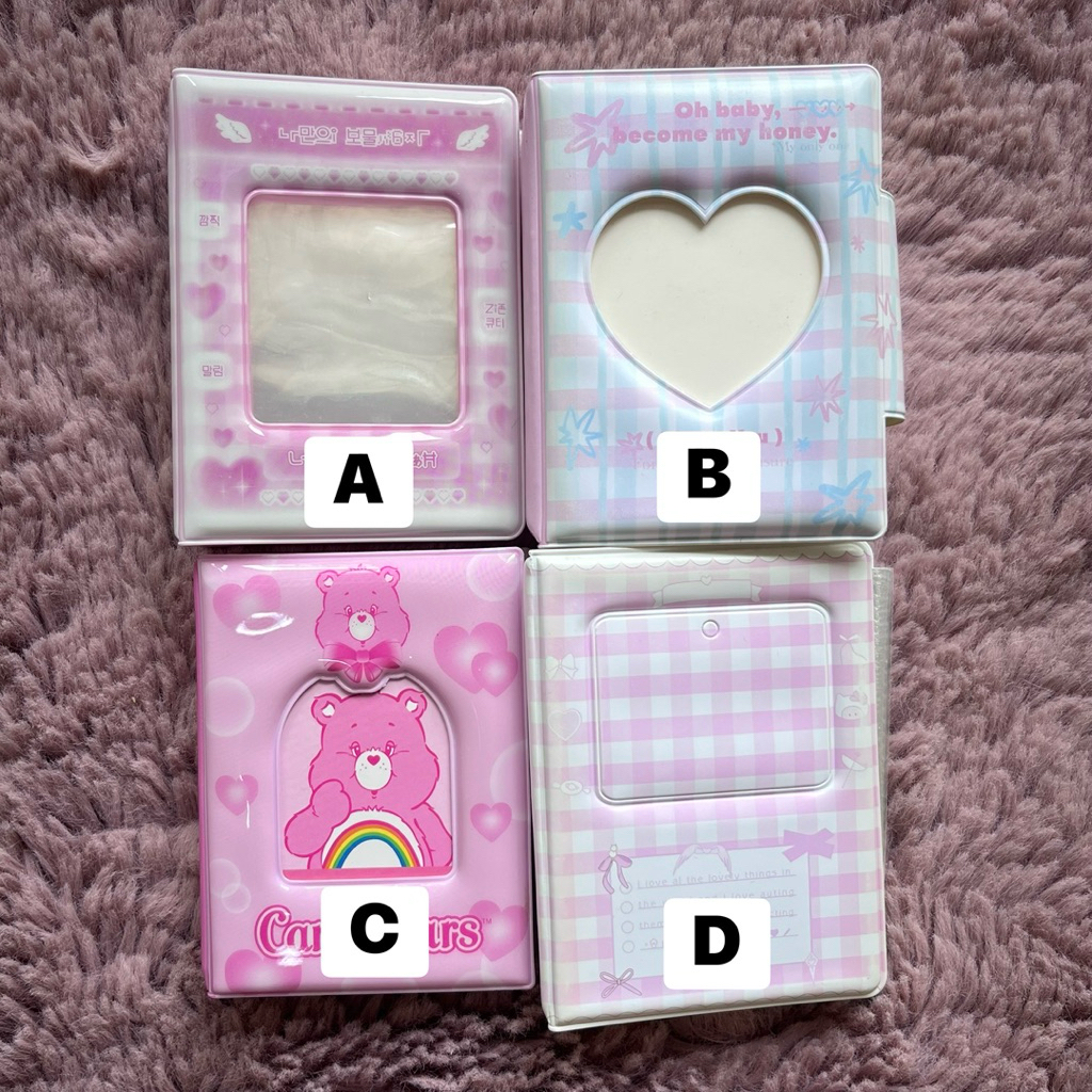[PRELOVED] Pink Cute Stuff Storage Sanrio Collect Book Collbook Kolbuk 1p PP Care Bears Daiso PVC