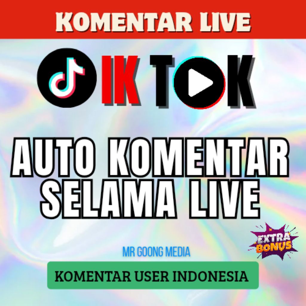 Layanan TikTok Live Komentar Indonesia Bergaransi | AUTO KOMENTAR INDONESIA TIKTOK SELAMA LIVE | Tik