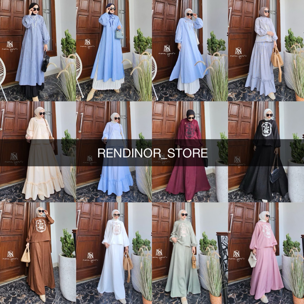 MONA ME SET ALL COLLECTION (ATASAN DAN ROK) BY MONA SYARI