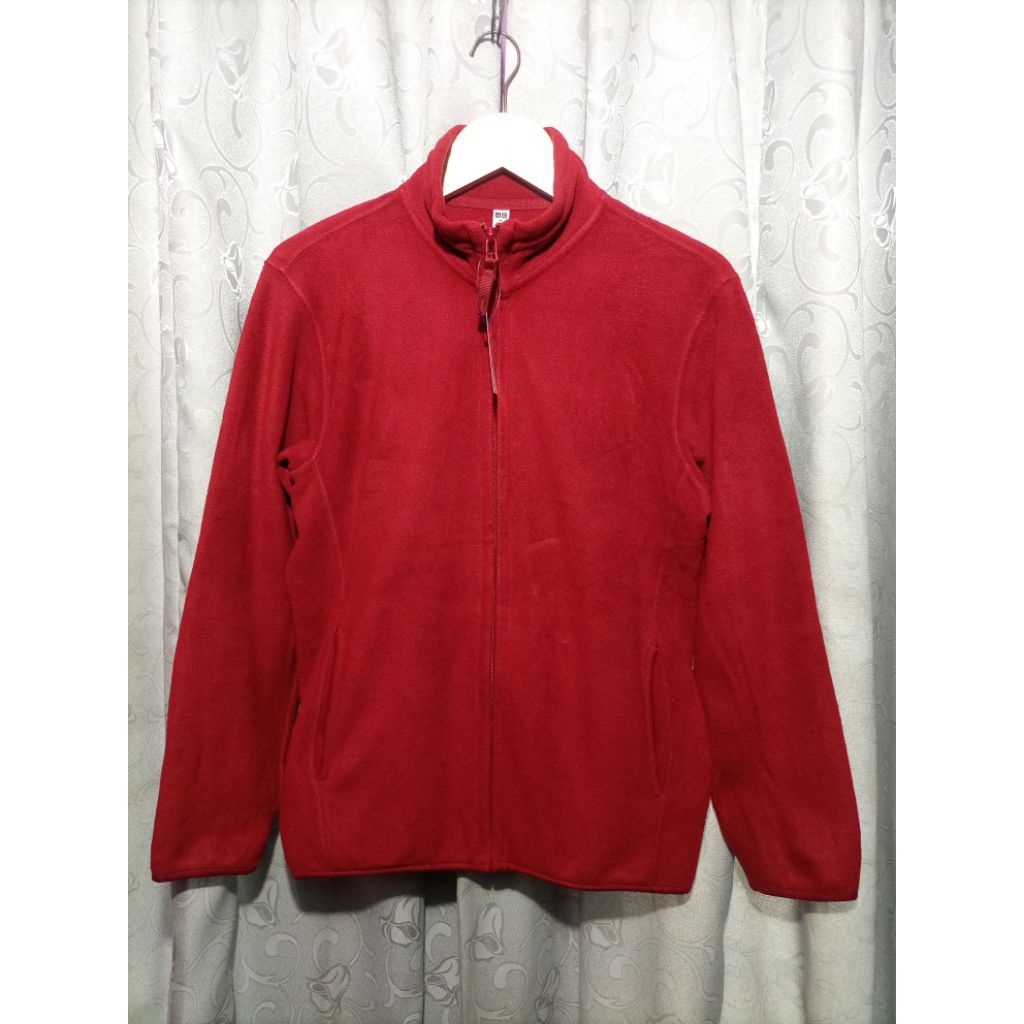 Jaket Tracktop Uniqlo Polar Original_Merah Maroon_Size M