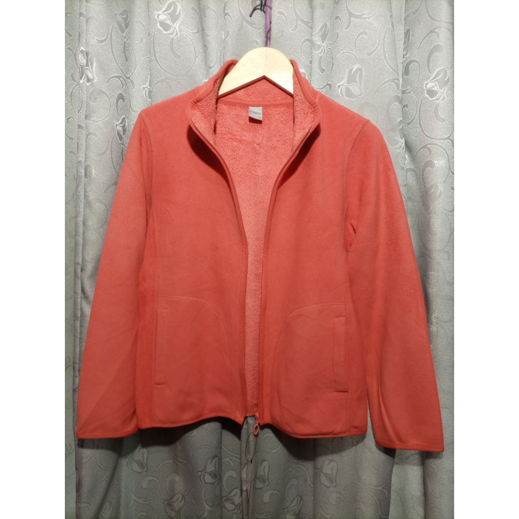 Jaket Tracktop Uniqlo x Fleece Original_Salmon_Like New_Size XL Anak/M Dewasa
