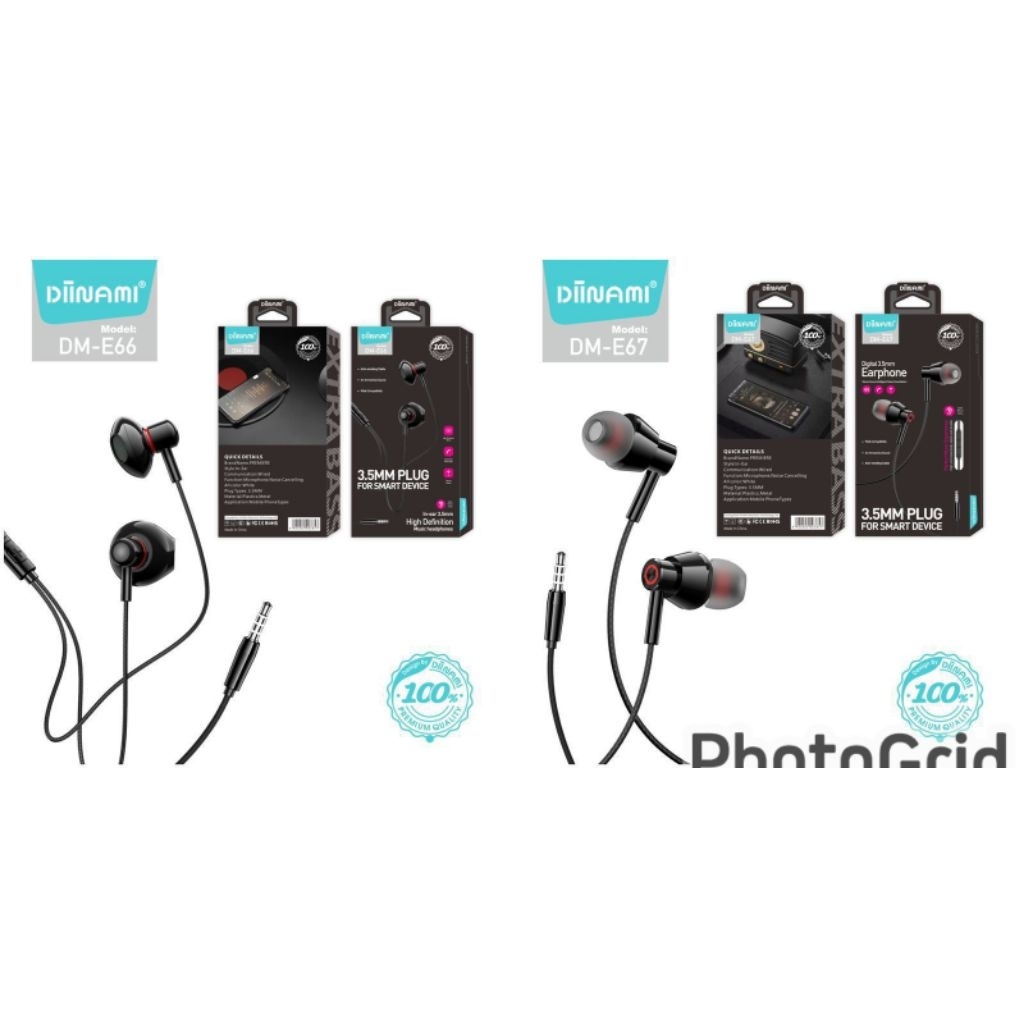 Headset DIINAMI Full Bass Tersedia Karet dan Non Karet
