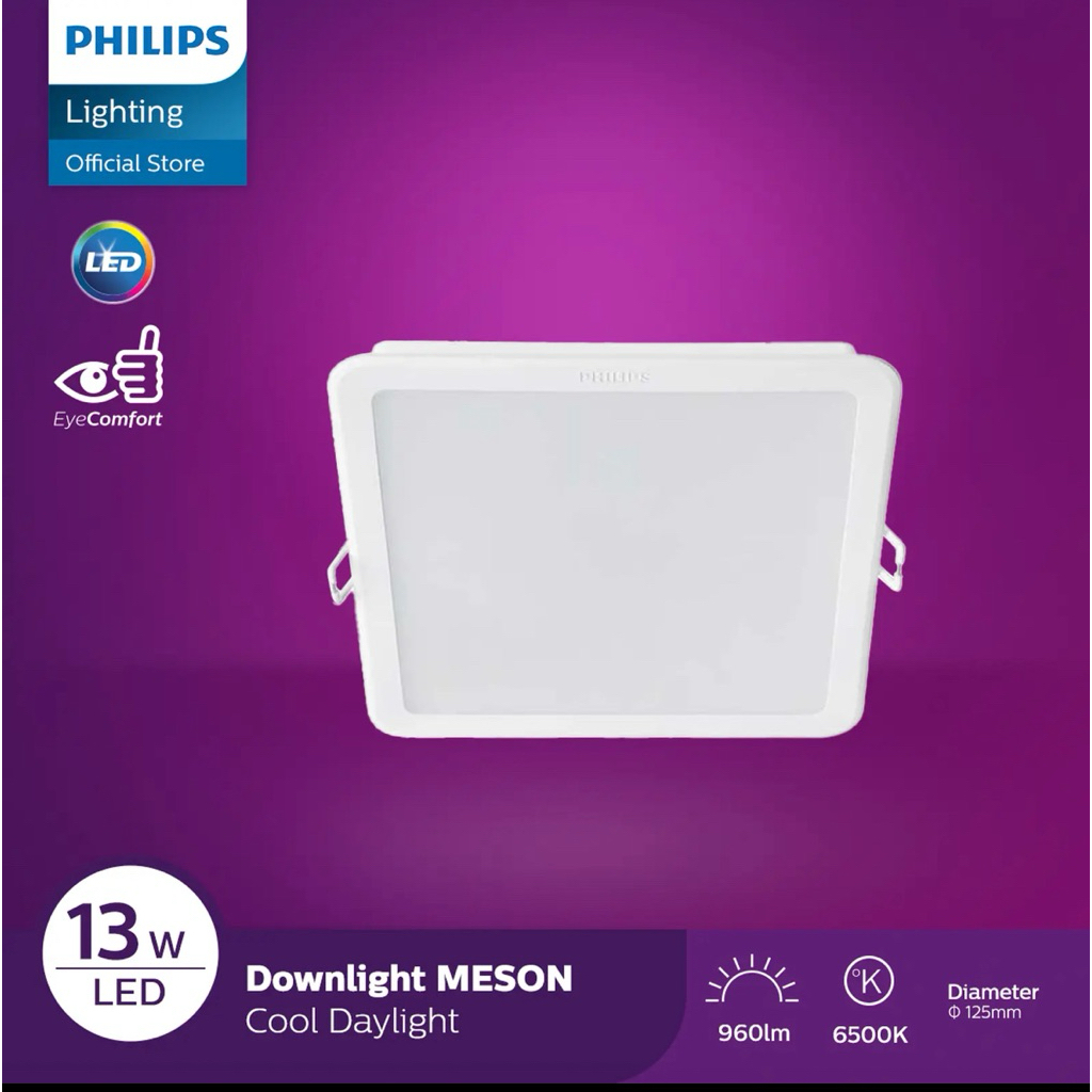 DOWNLIGHT PHILIPS MESON 13W PETAK/ LAMPU TANAM PHILIPS MESON 13W PETAK