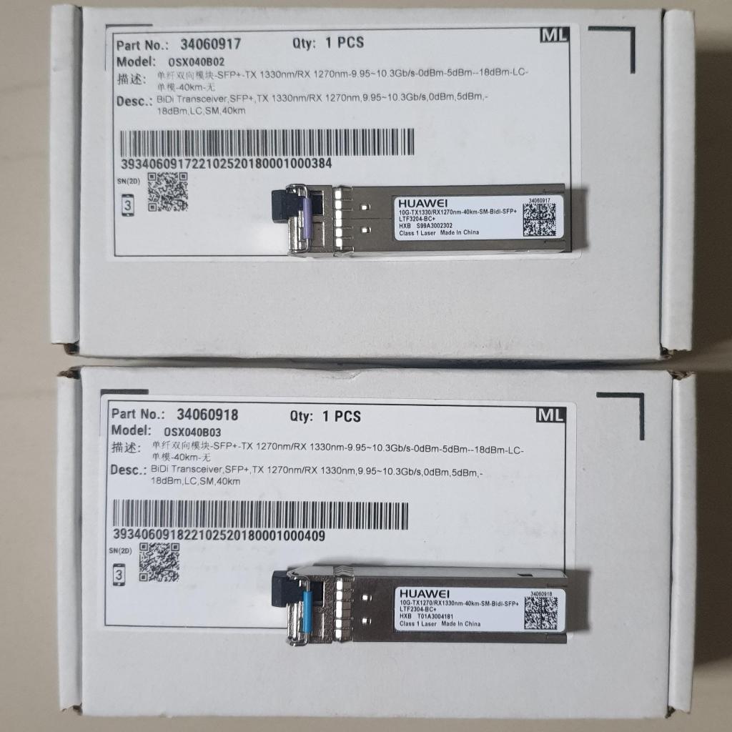 SFP+ BIDI HUAWEI 10G 40km Single Core (Sepasang)
