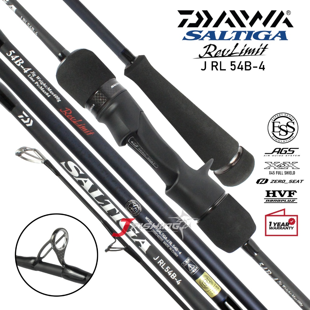 Joran DAIWA SALTIGA J REVLIMIT 25 | 54B-4 54B-6 | PE 4 PE 6 | Slow Jigging | One Pieces | Resmi