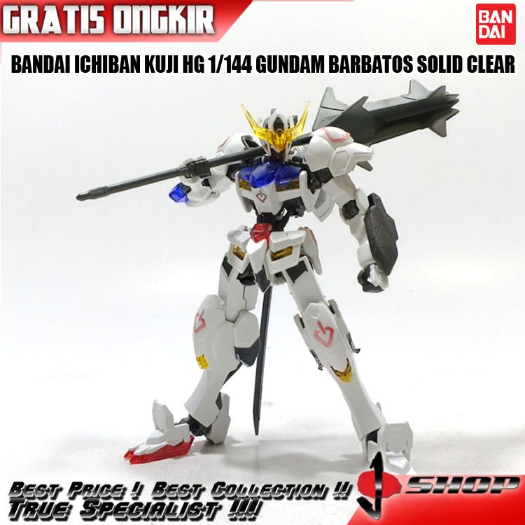 BANDAI ICHIBAN KUJI HG 1/144 GUNDAM BARBATOS SOLID CLEAR LTDHG497