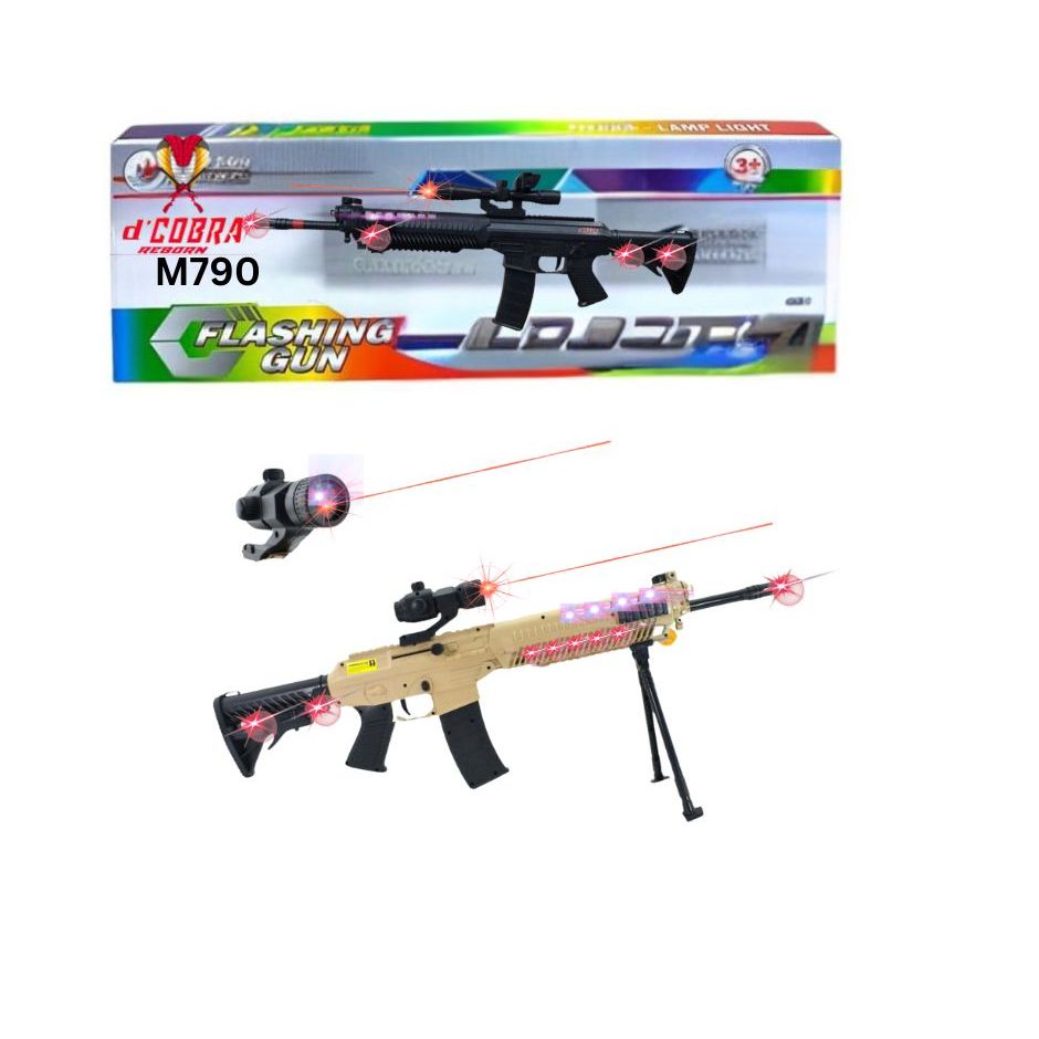 Mainan Tembakan DCobra M790 Edukasi Anak Laki-Laki flahing gun