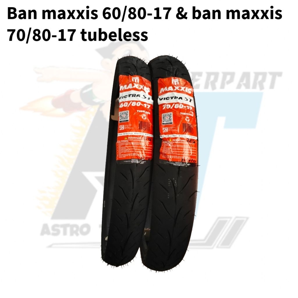 BAN MAXXIS 60/80-17 TUBELESS & BAN MAXXIS 70/80-17 TUBELESS
