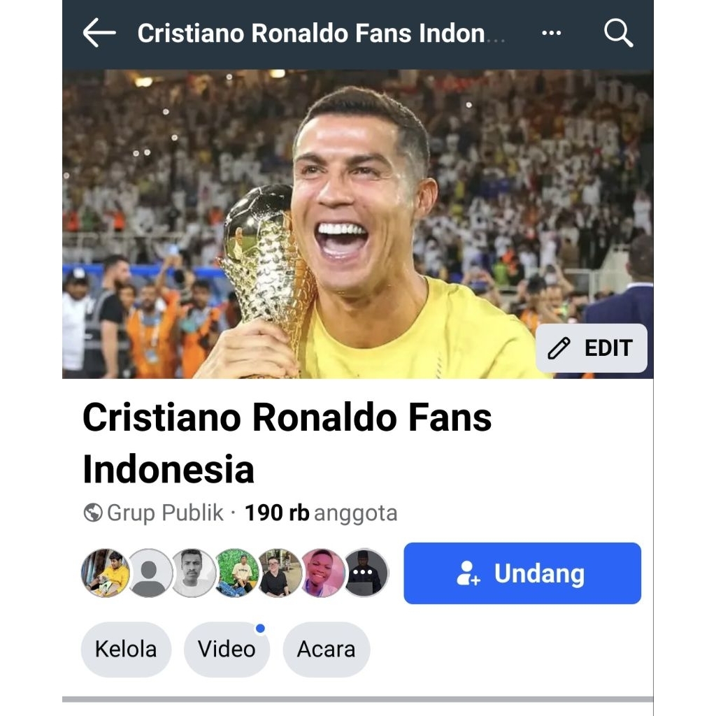 grup Facebook bola