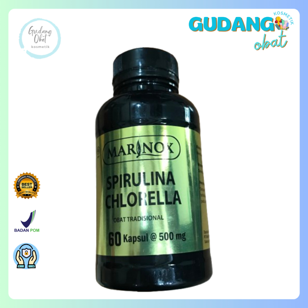 MARINOX SPIRULINA CHLORELLA 500 MG 60'S | KOLESTEROL, JANTUNG, PENCERNAAN