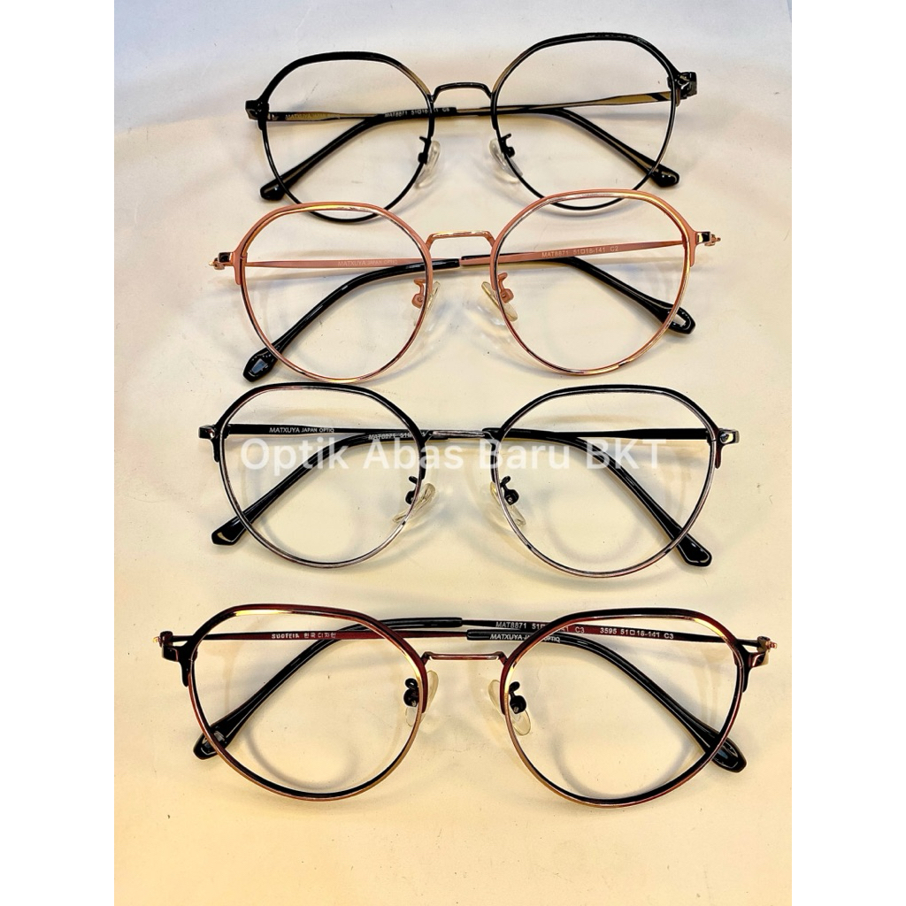 Optik Abas Baru BKT - Frame 8871 - Kacamata Minus Cylinder Plus - Kacamata Cewek Cowok