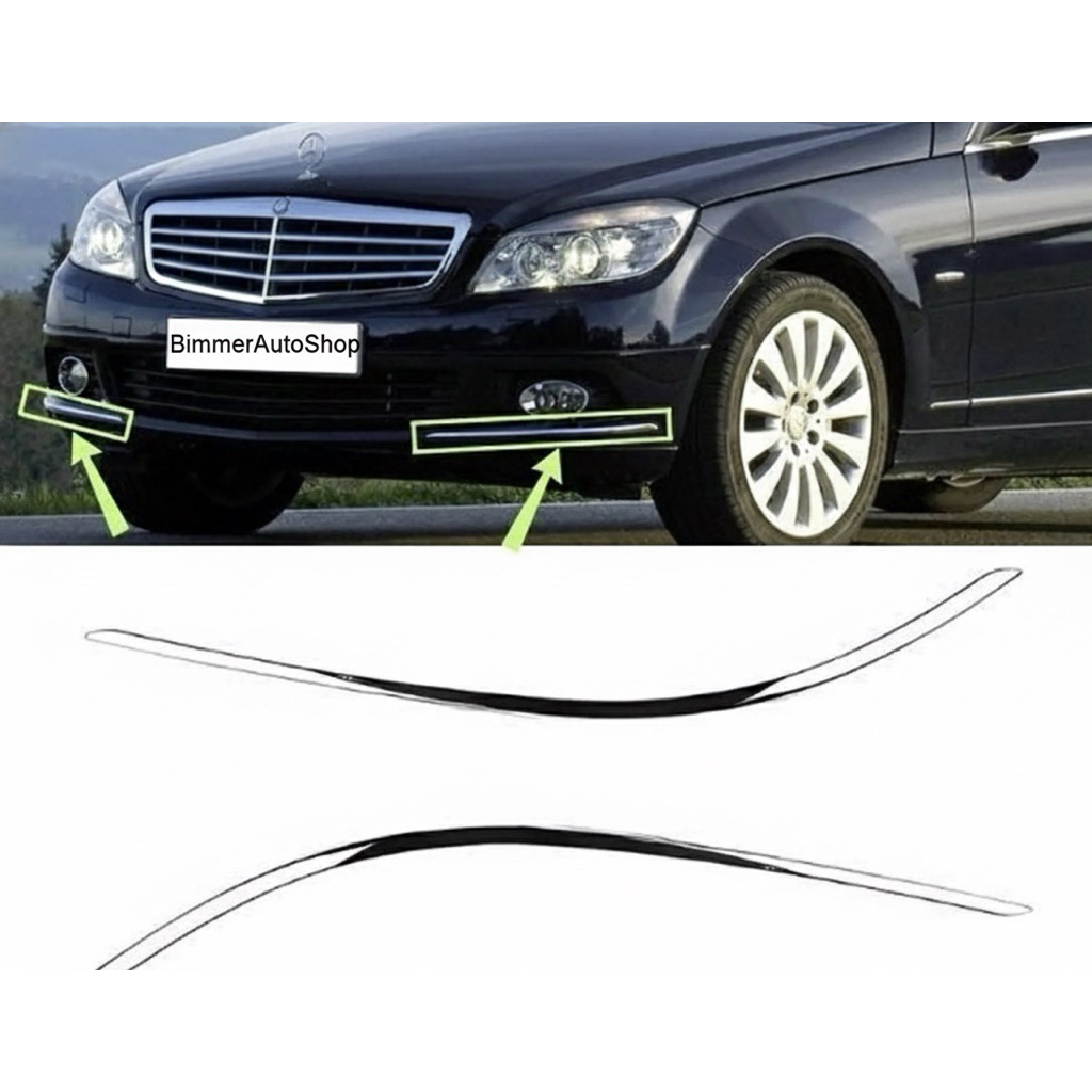 List Chrome Bumper Depan W204 Pre Facelift (2008-2010)