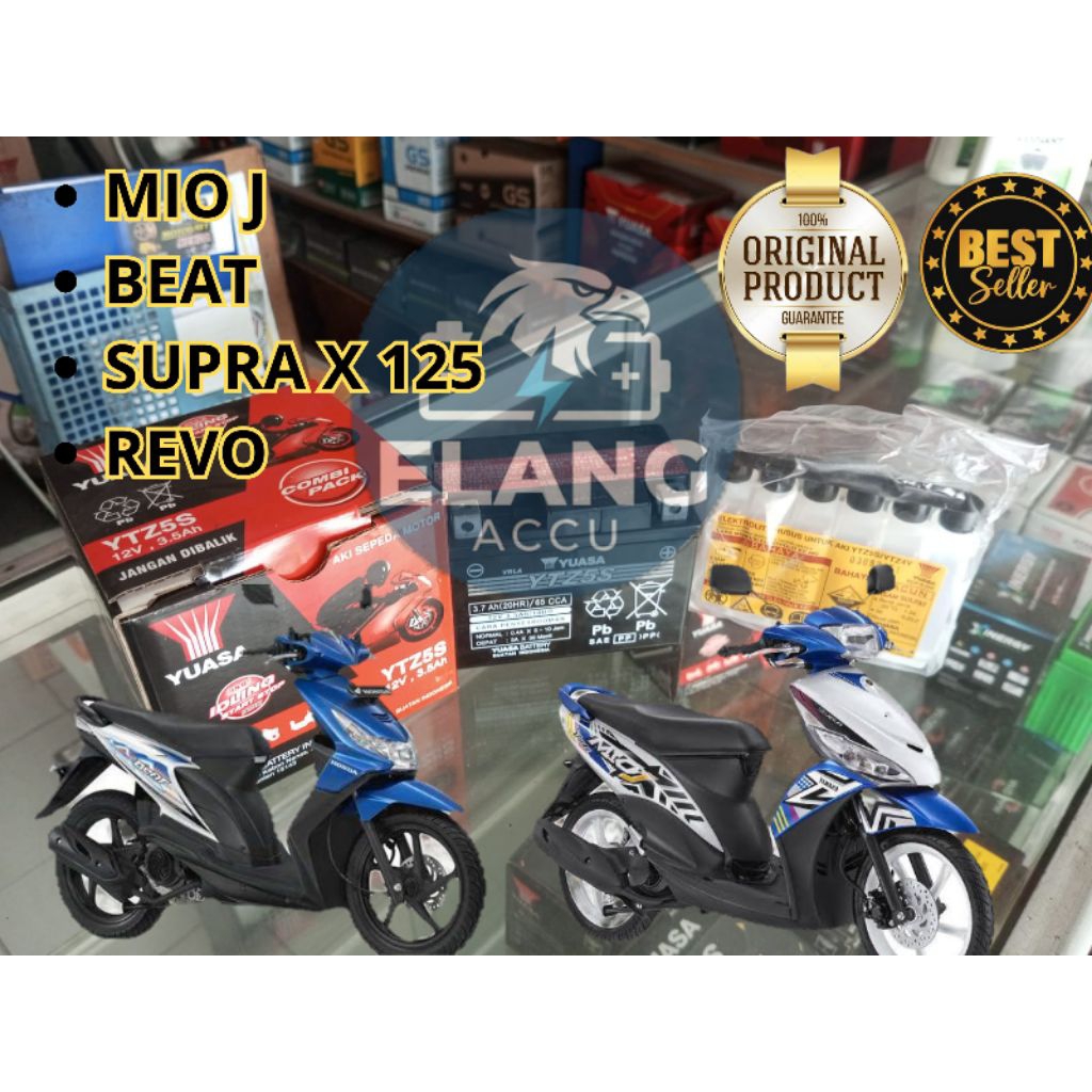 AKI KERING YUASA YTZ5S ORIGINAL /UNTUK MIO J, BEAT, SUPRA X 125, REVO