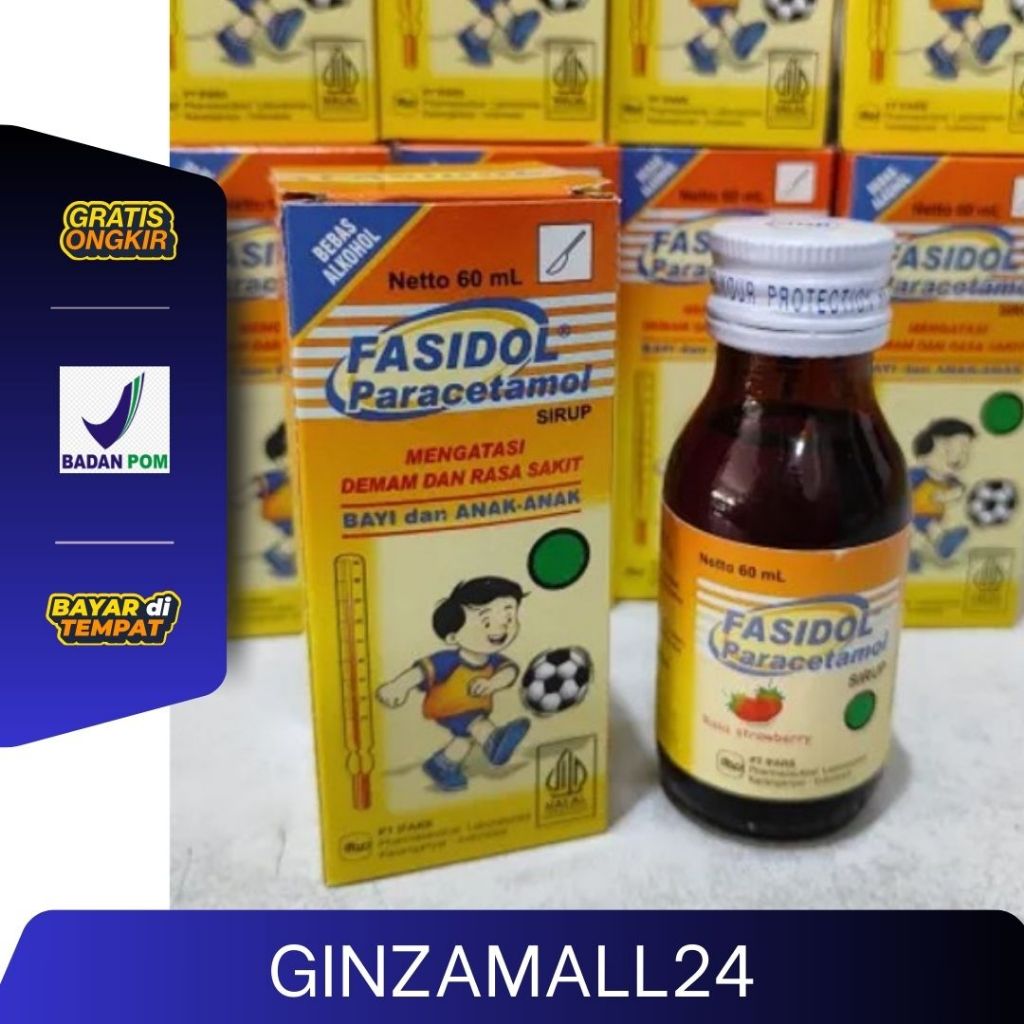 Fasidol Sirup Strawberry 60ml Paracetamol 120mg
