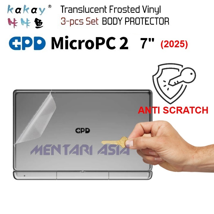 Anti-Scratch Body Protector GPD MicroPC 2 7-in (2025) - KAKAY Premium 3-pcs Set MATTE Vinyl