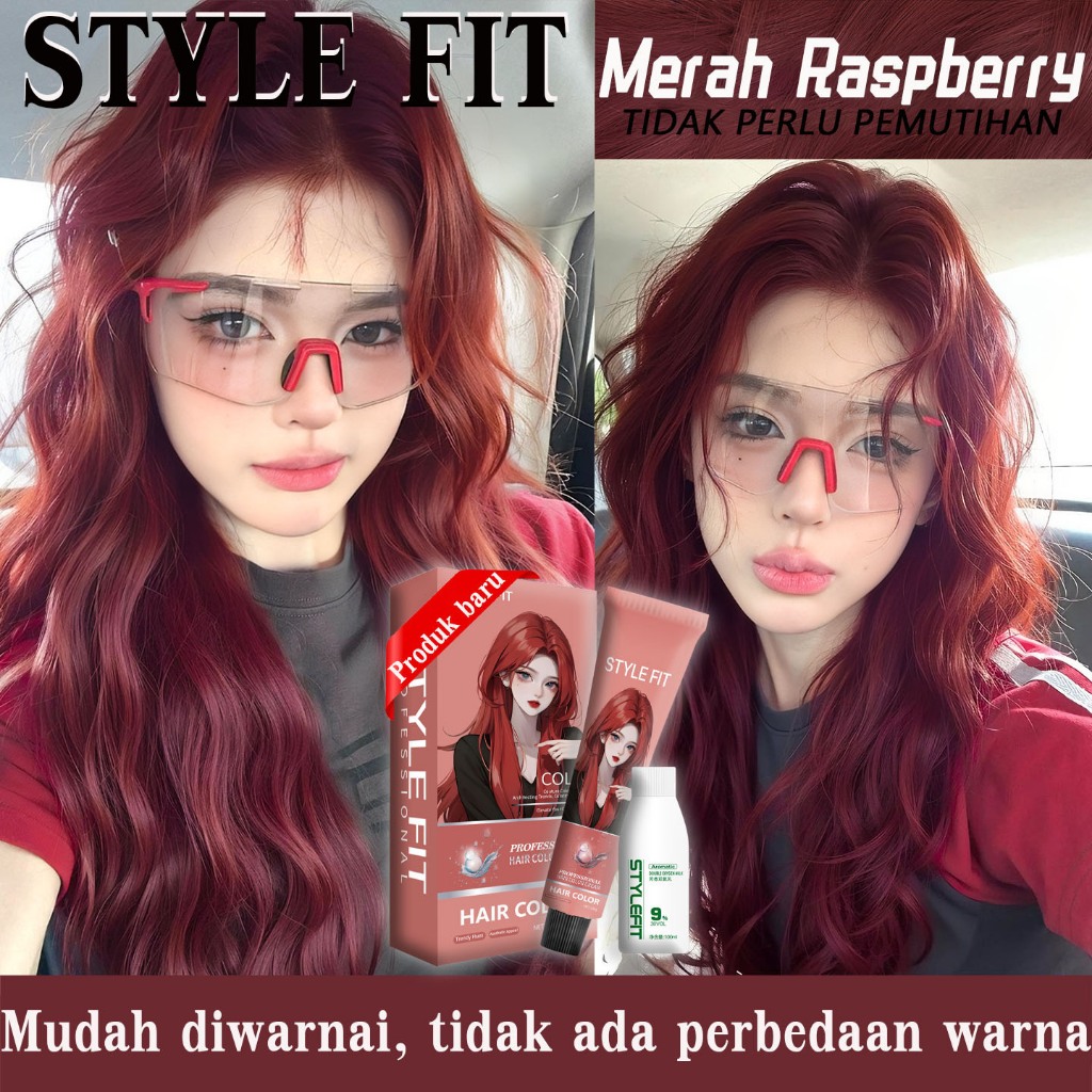 Cat Rambut Merah Maroon Halal Alami|Ekstrak Tanaman Tidak Merusak Rambut.cat rambut,cat rambut hair 