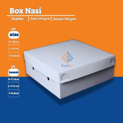 Dus Nasi 18x18 / Dus Catering 18x18 / Duplek 350 gsm