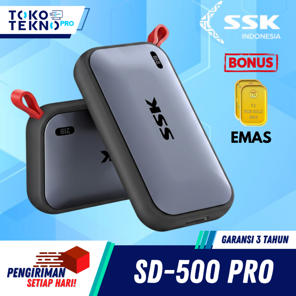 SSD Portable SSK SD500 / SD-500 PRO Storage Eksternal 2000 MB/S 500GB/1TB/2TB/4TB