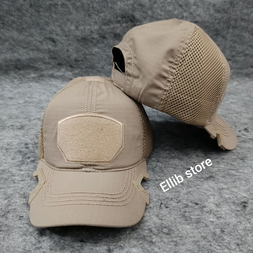 Topi Tactical Coak Polos Cream Premium / Topi Tactical Coak Polos / Topi Tactical
