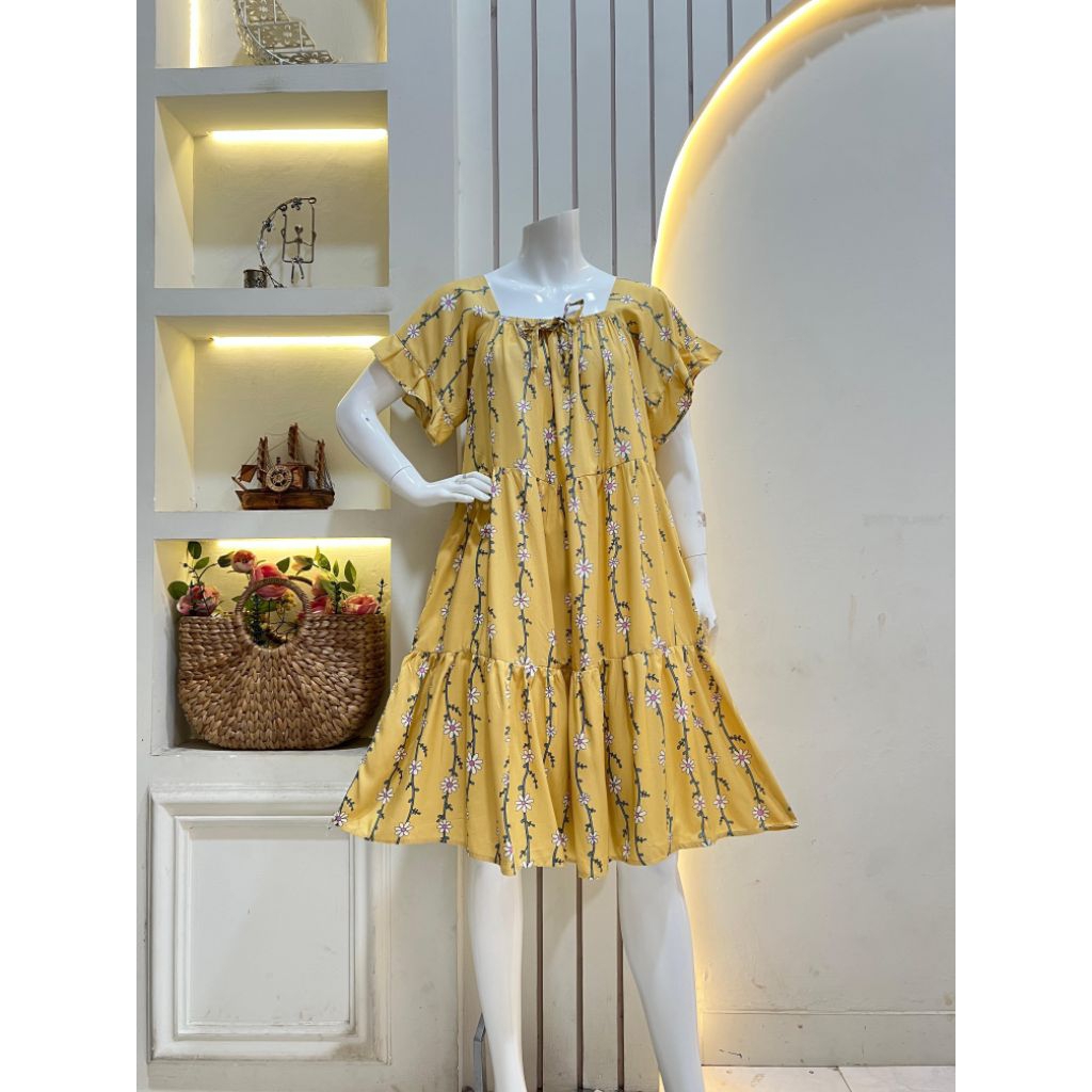 Aulia Dress Rayon Premium / Daster wanita Rayon / Daster kekinian / Daster motif